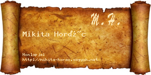 Mikita Horác névjegykártya